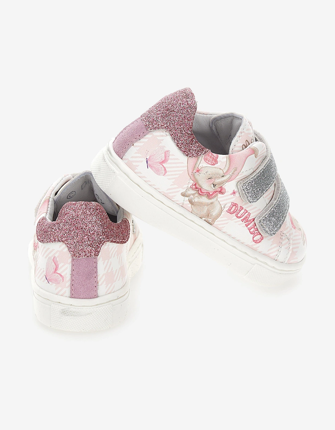 Girls Disney Dumbo Glitter Trainers in Pink
