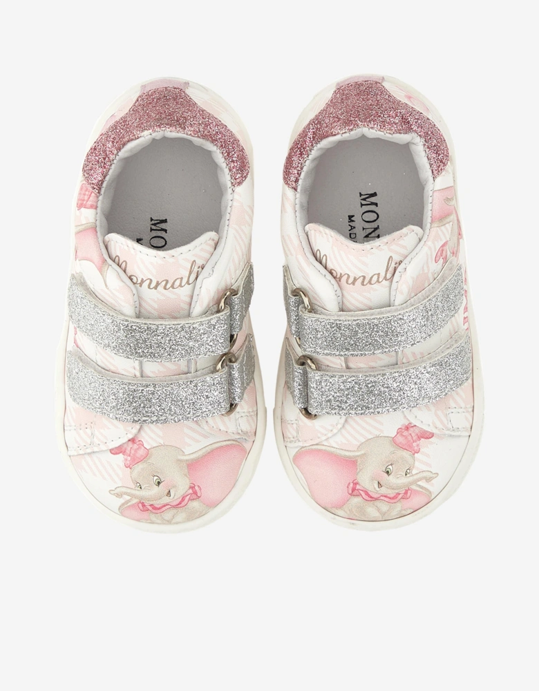 Girls Disney Dumbo Glitter Trainers in Pink