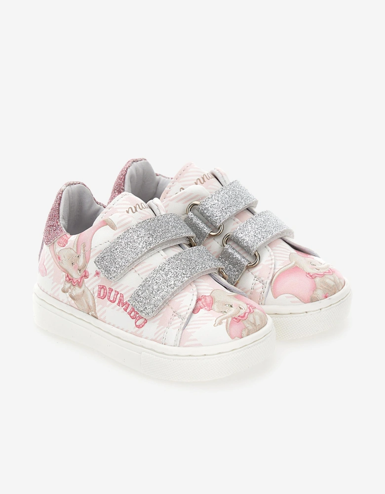 Girls Disney Dumbo Glitter Trainers in Pink