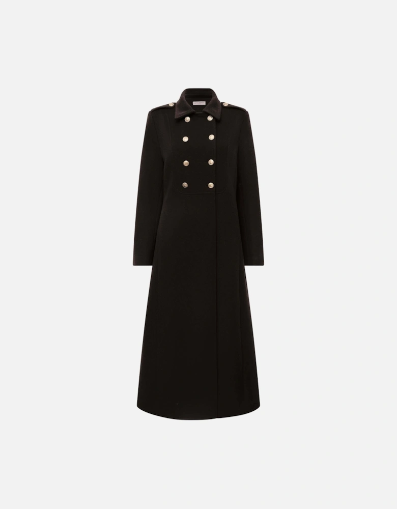 Black Long Military Coat