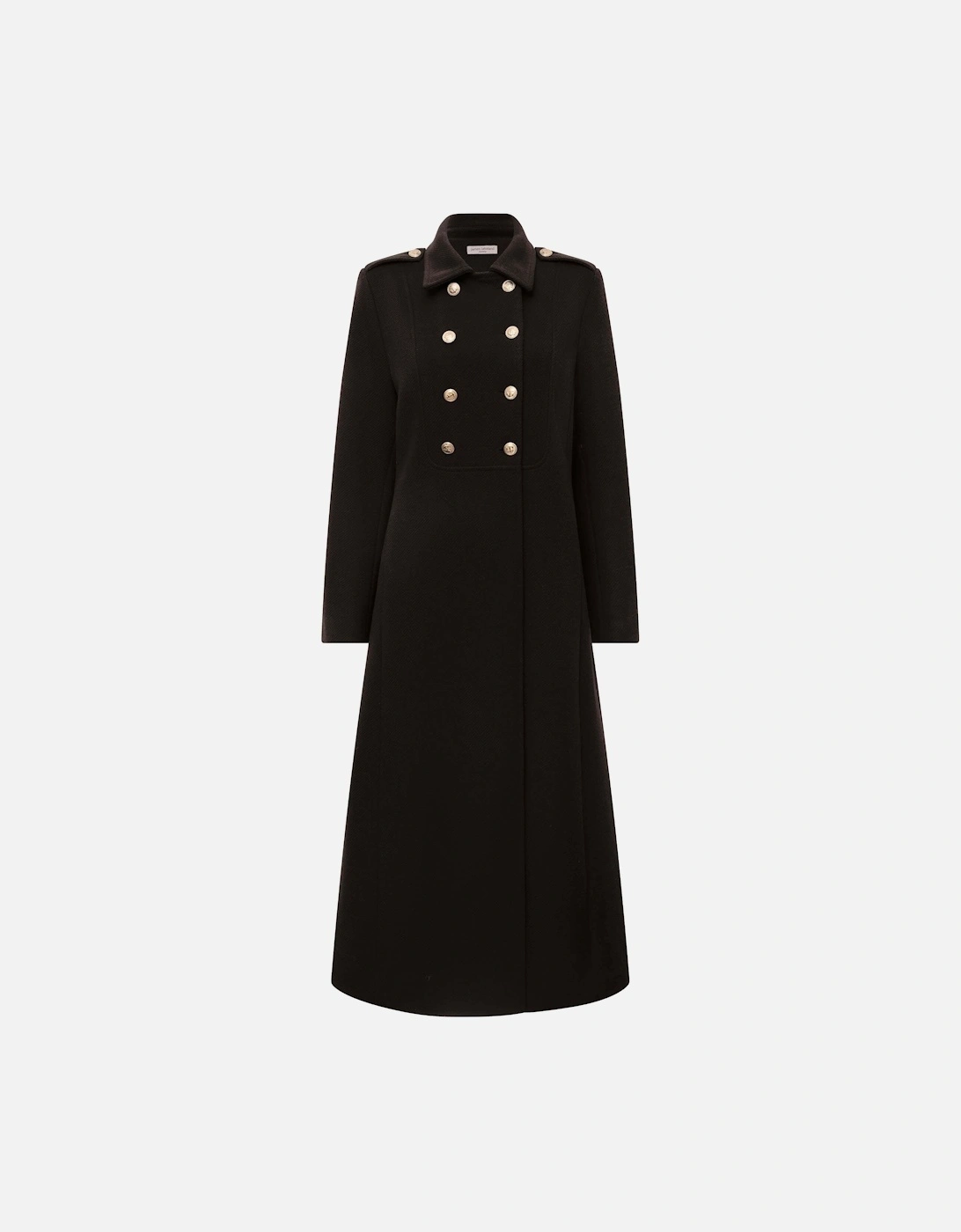 Black Long Military Coat