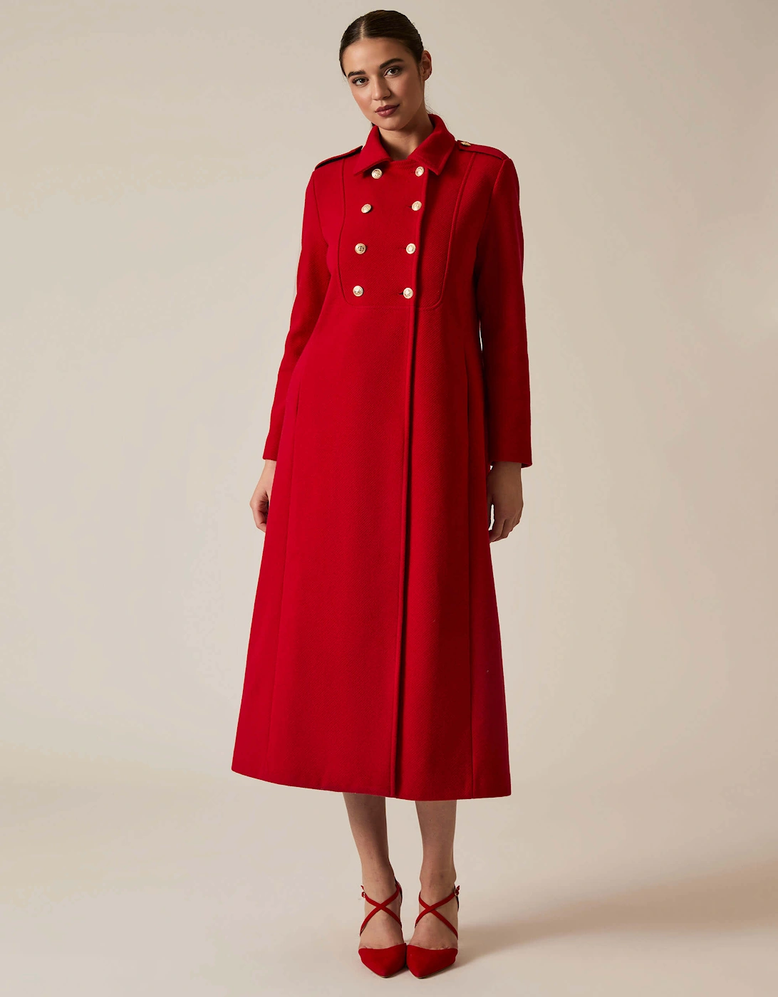 Red Long Military Coat, 6 of 5