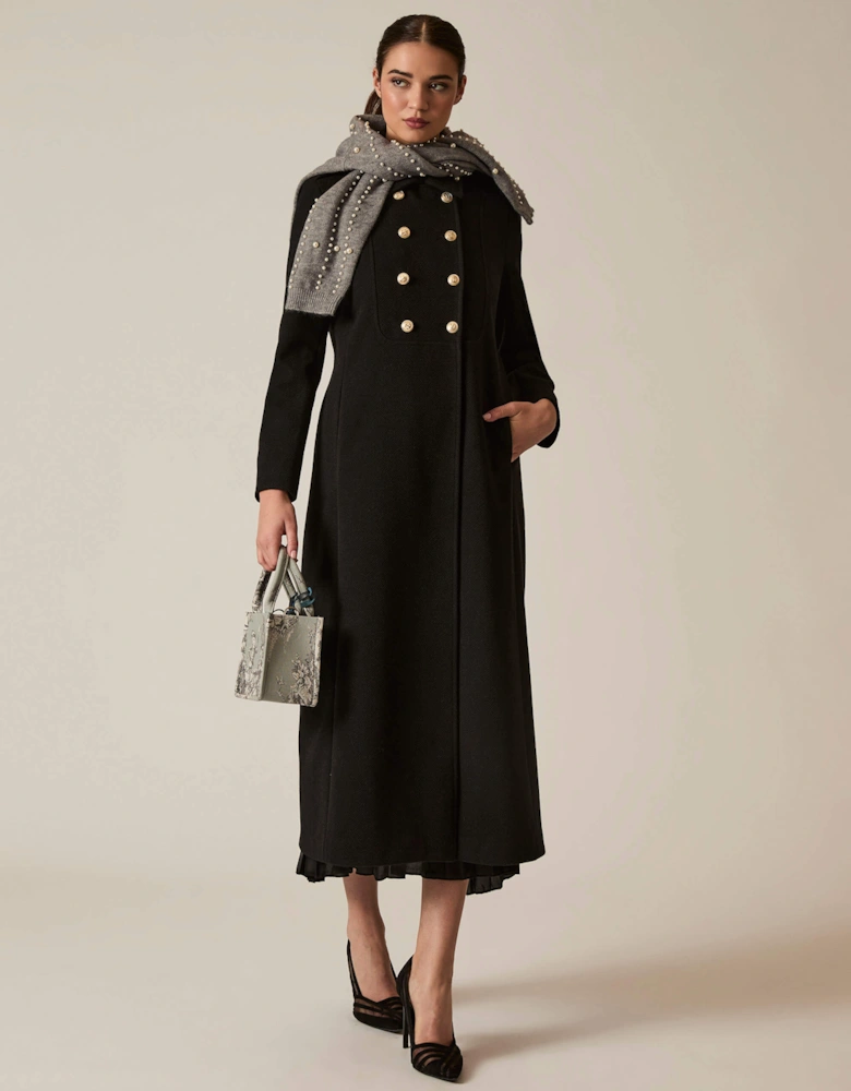 Black Long Military Coat