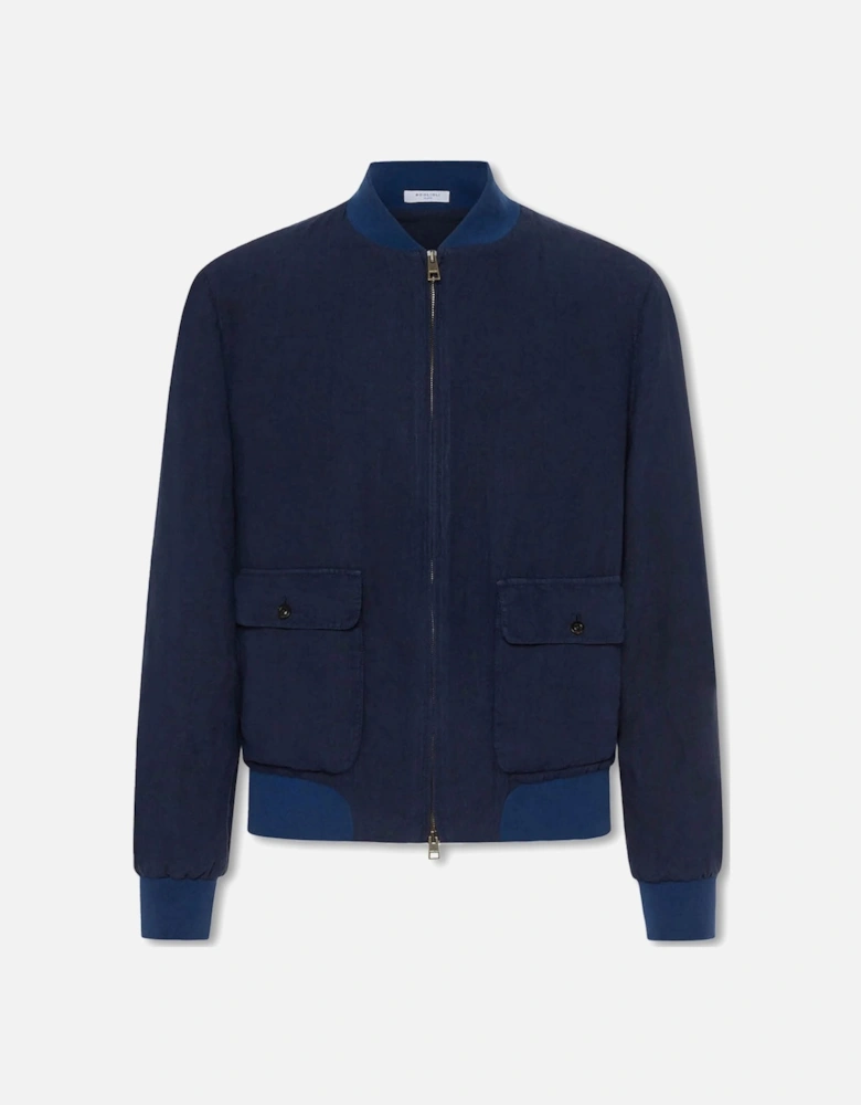 Men's Blue Lino Bomber Jacket