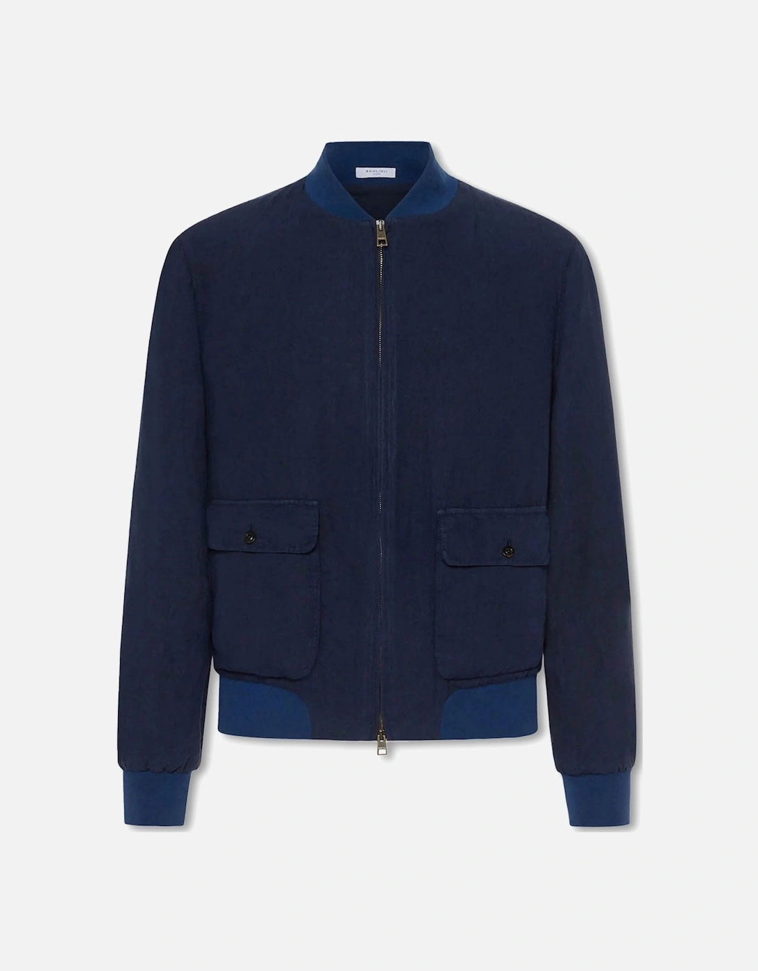 Men's Blue Lino Bomber Jacket, 3 of 2