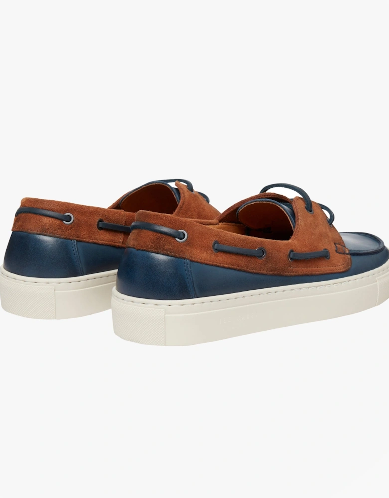 EUENB Mens Boat Shoes Navy