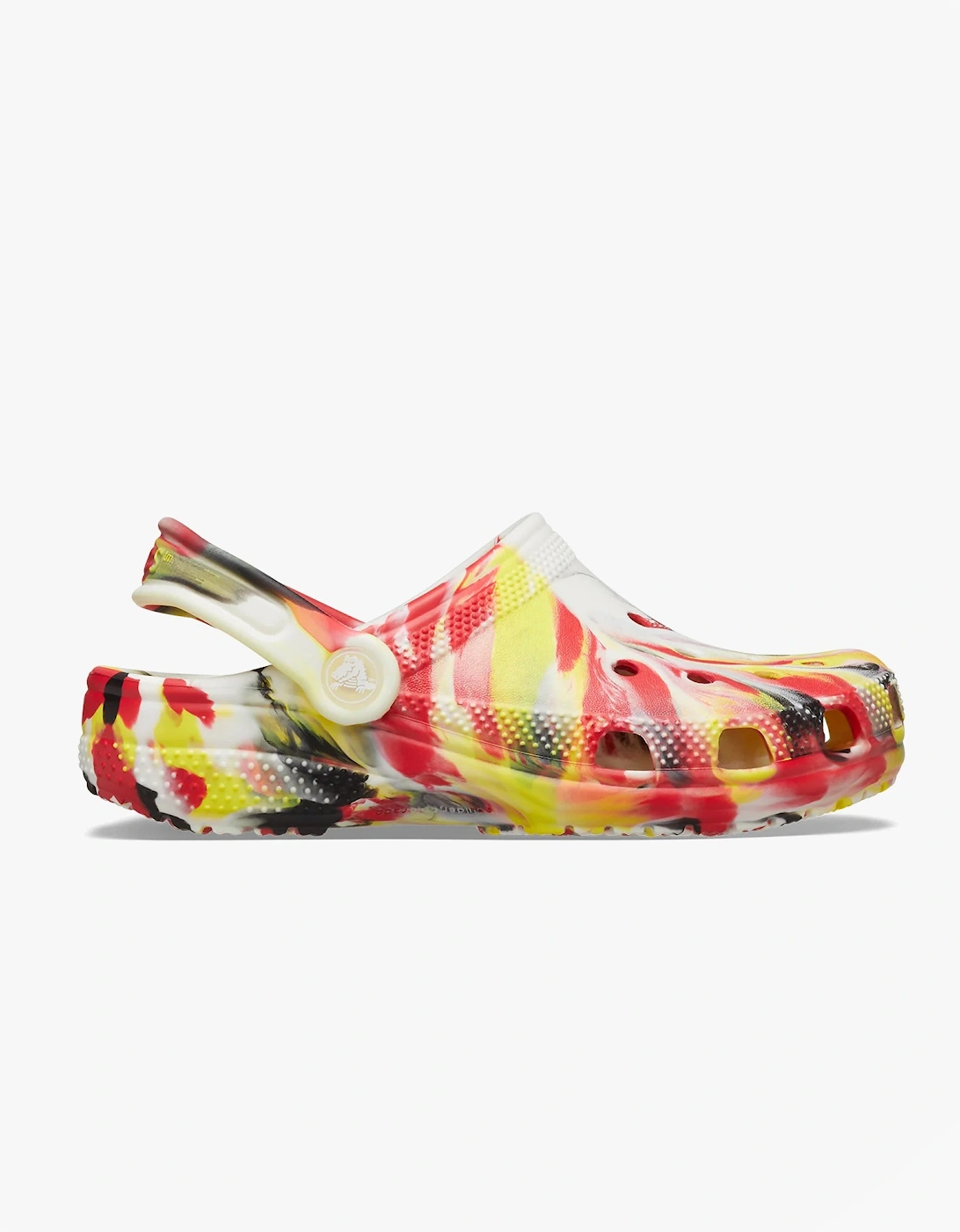 210718-6WE GLOW-IN-THE-DARK MARBLED Unisex Kids Classic Clogs Varsity Red/Multi, 8 of 7