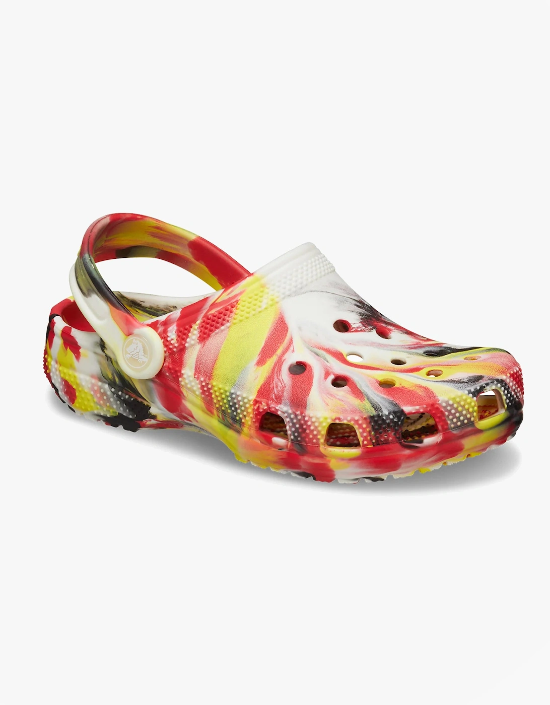 210718-6WE GLOW-IN-THE-DARK MARBLED Unisex Kids Classic Clogs Varsity Red/Multi
