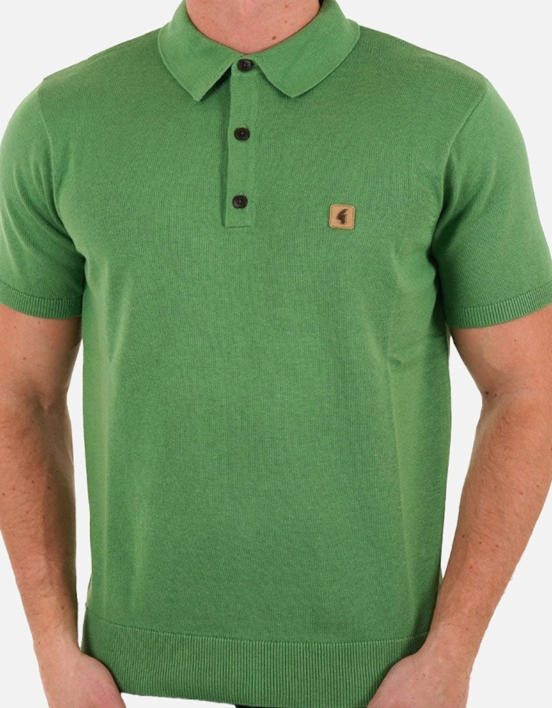 Vintage Jackson Knitted Polo Shirt V00GK04 - Verde Green