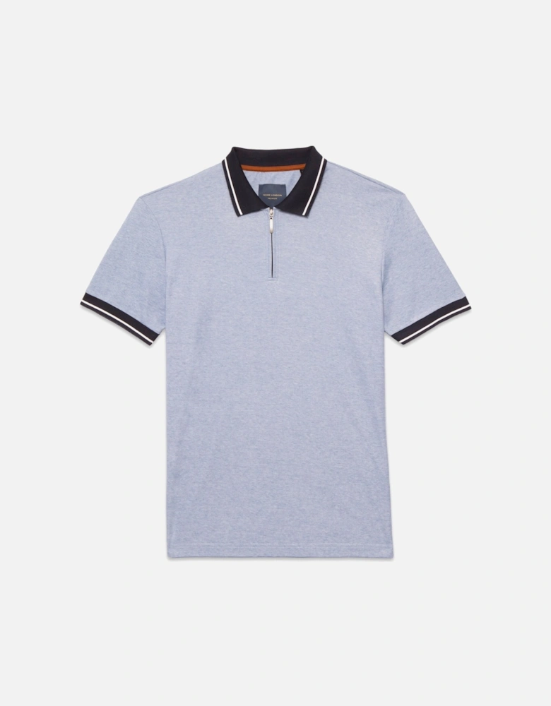 1/4 Zip Polo Shirt Sky
