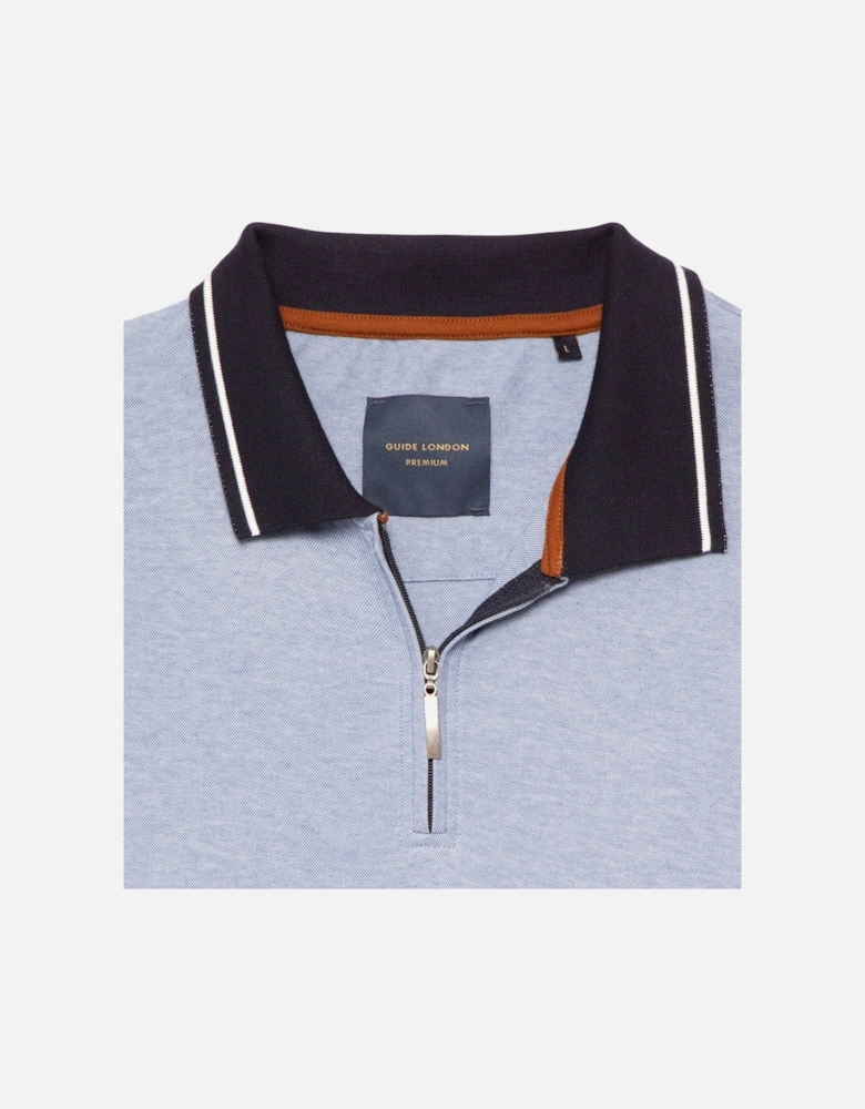 1/4 Zip Polo Shirt Sky