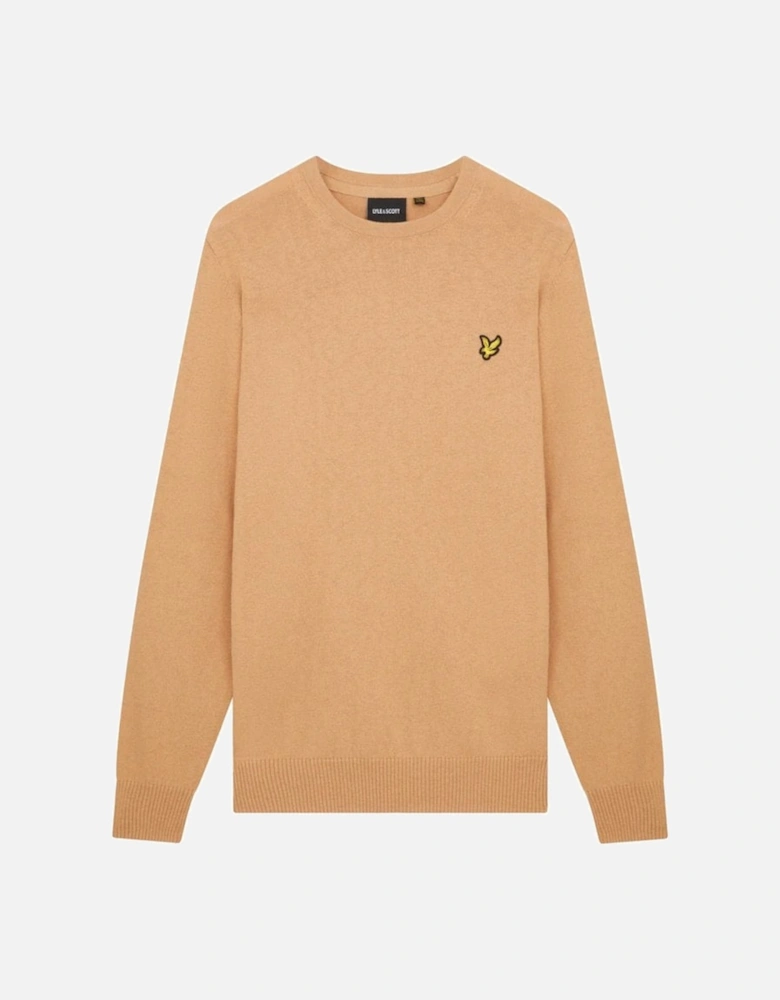 Lyle & Scott Cotton Merino Crew Neck Jumper Cairngorms Khaki