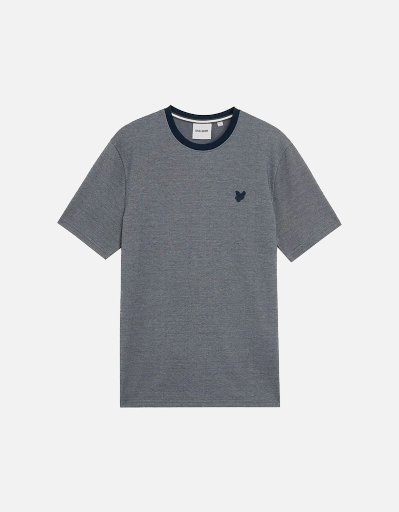 Lyle & Scott Two Tone Pique T-Shirt Chambray Blue