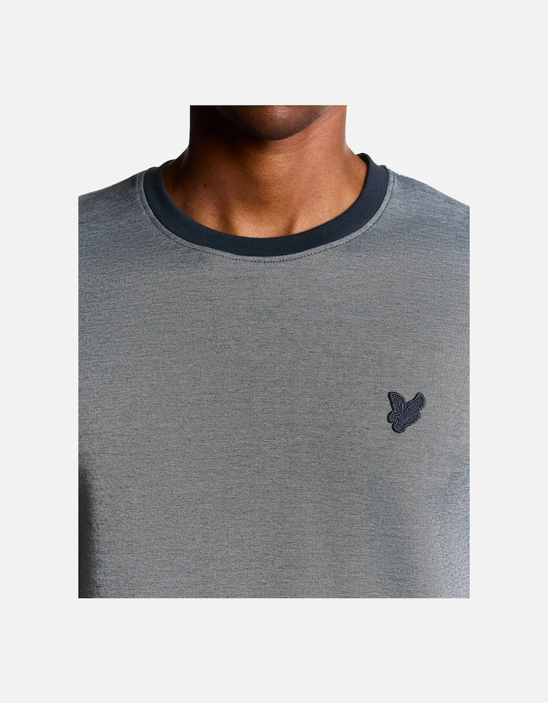 Lyle & Scott Two Tone Pique T-Shirt Chambray Blue