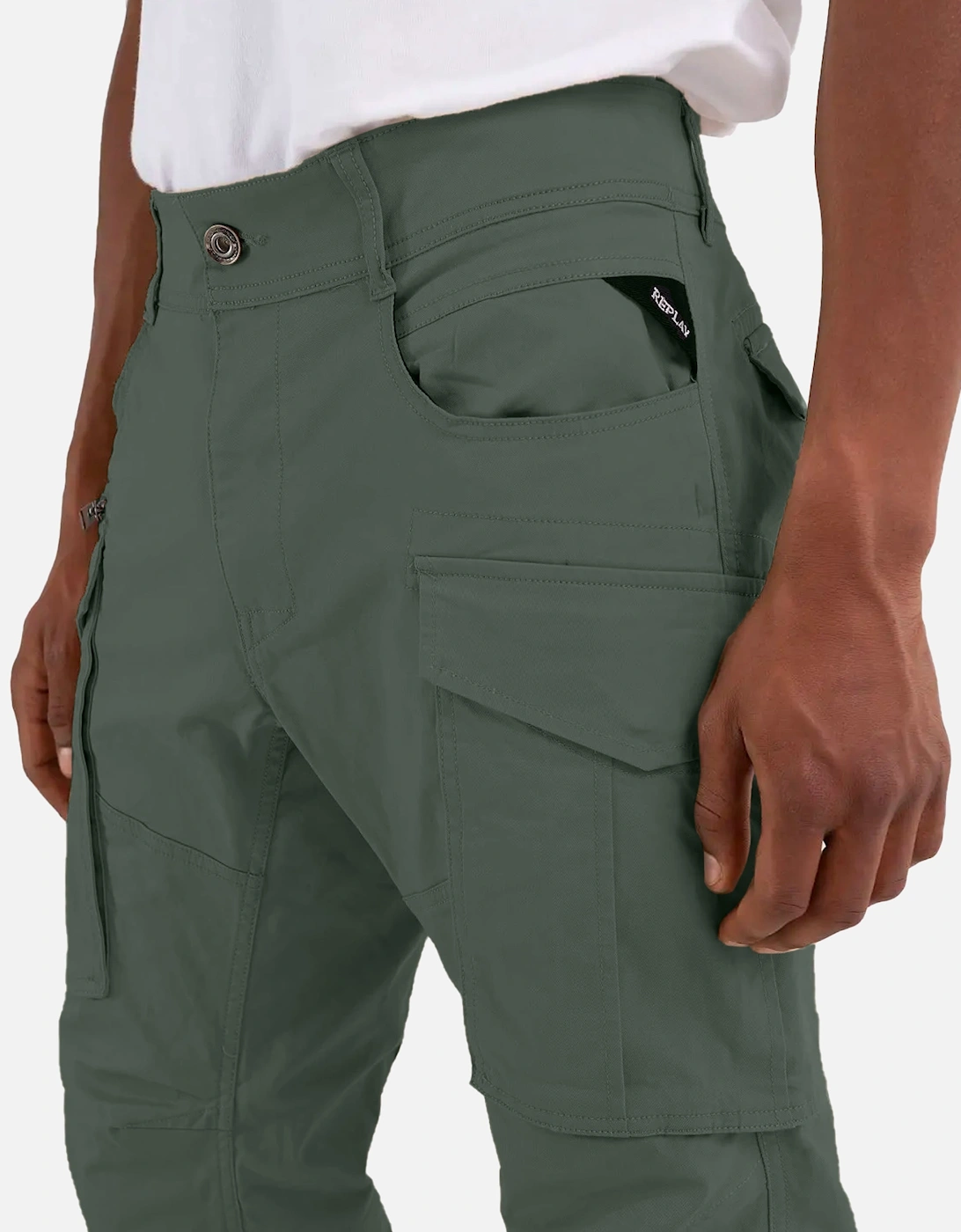 Combat Pants With Zip & Pocket Detail 703 Khaki