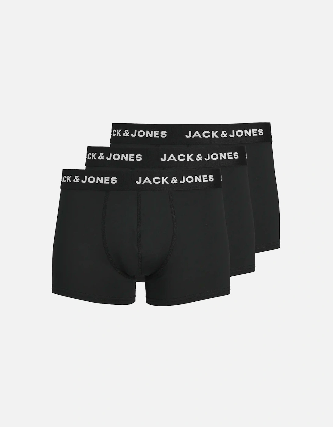 Jacbase Underwear Microfiber 3 Pack Trunks Black, 5 of 4
