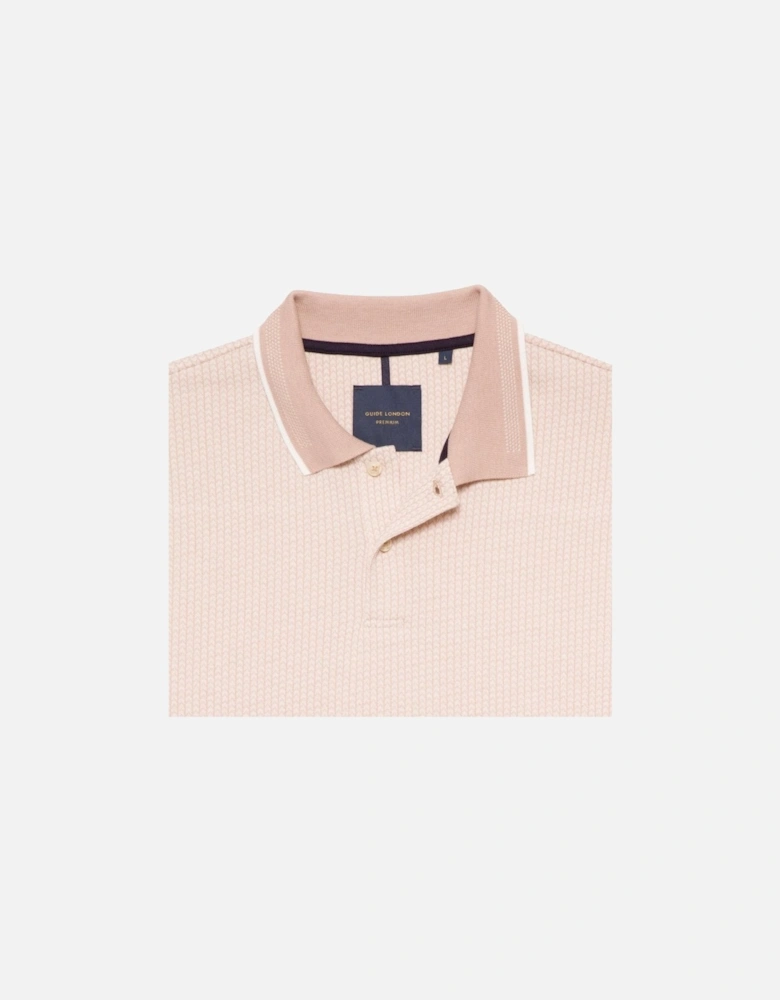 Jacquard Polo Beige