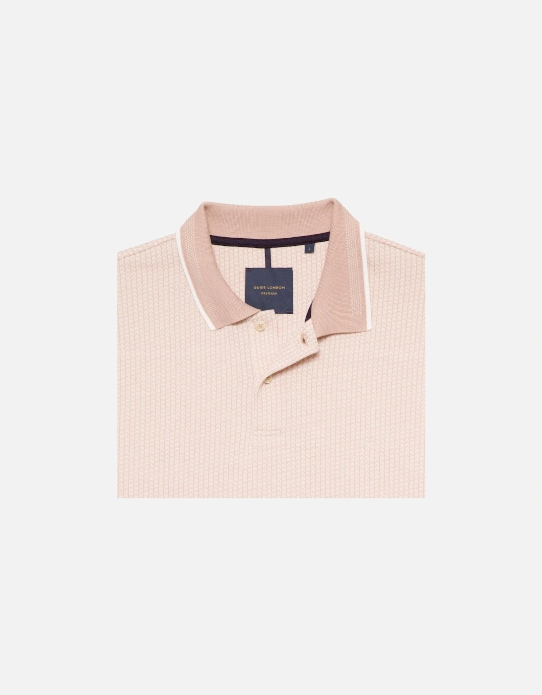 Jacquard Polo Beige