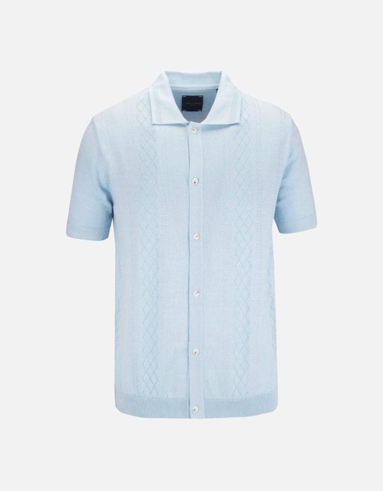 Short Sleeve Shirt Knitwear Shirt Sky