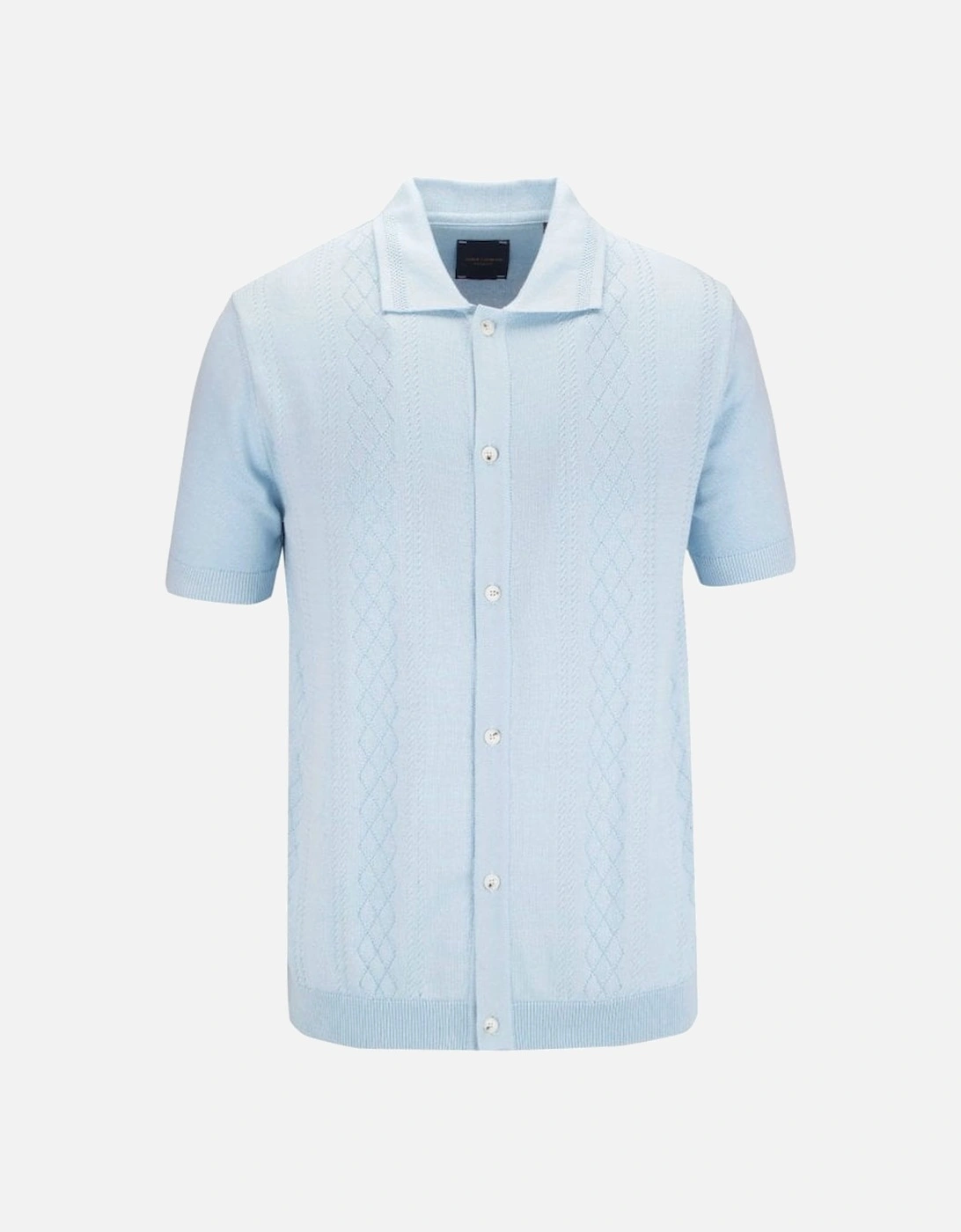 Short Sleeve Shirt Knitwear Shirt Sky, 3 of 2