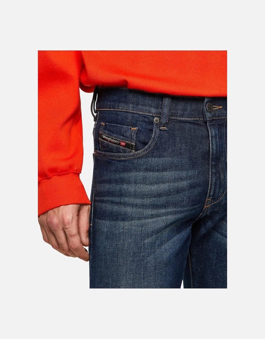 Mens D-strukt Denim Slim Tapered Jean Dark Blue 009hn