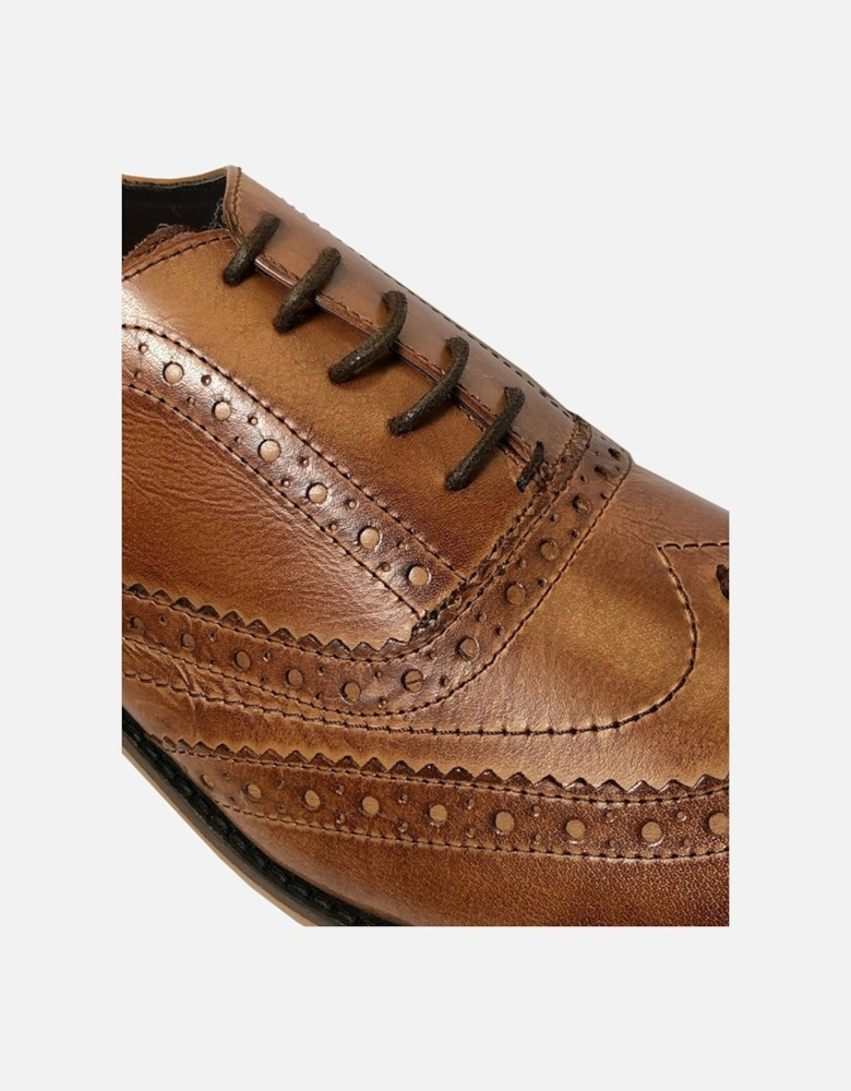 Diego Mens Brogue Tan Shoe