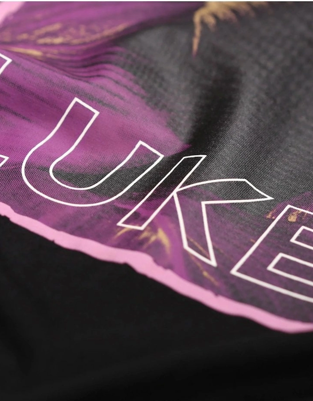 Luke Mainline Printed Jersey Tee Shirt Jet Black