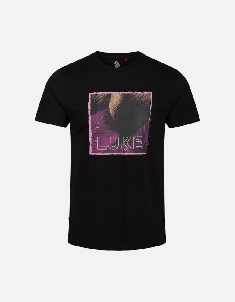 Luke Mainline Printed Jersey Tee Shirt Jet Black