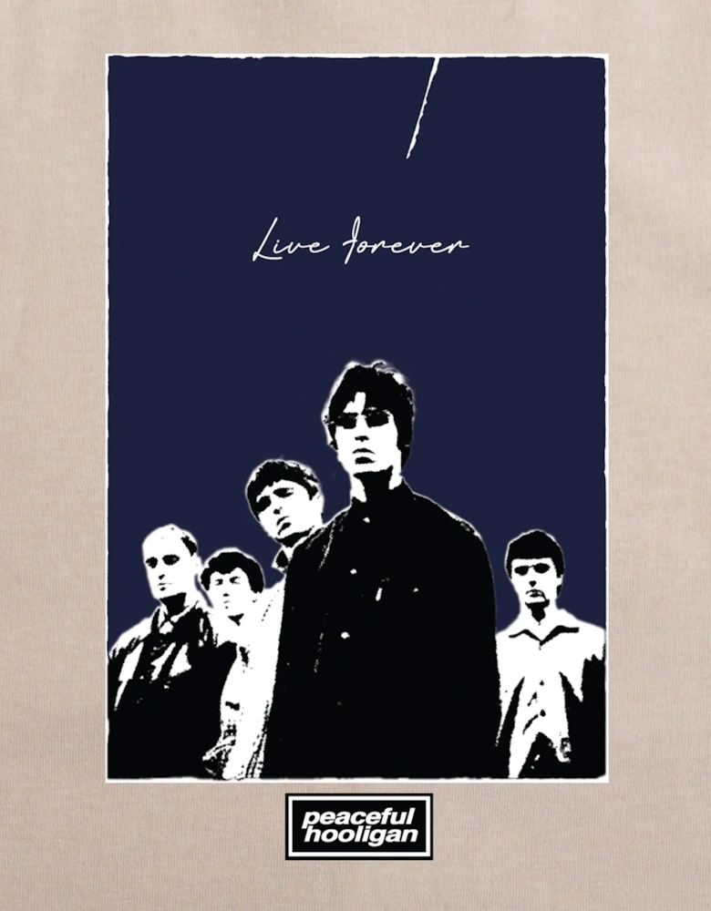 Oasis Live Forever T Shirt Stone