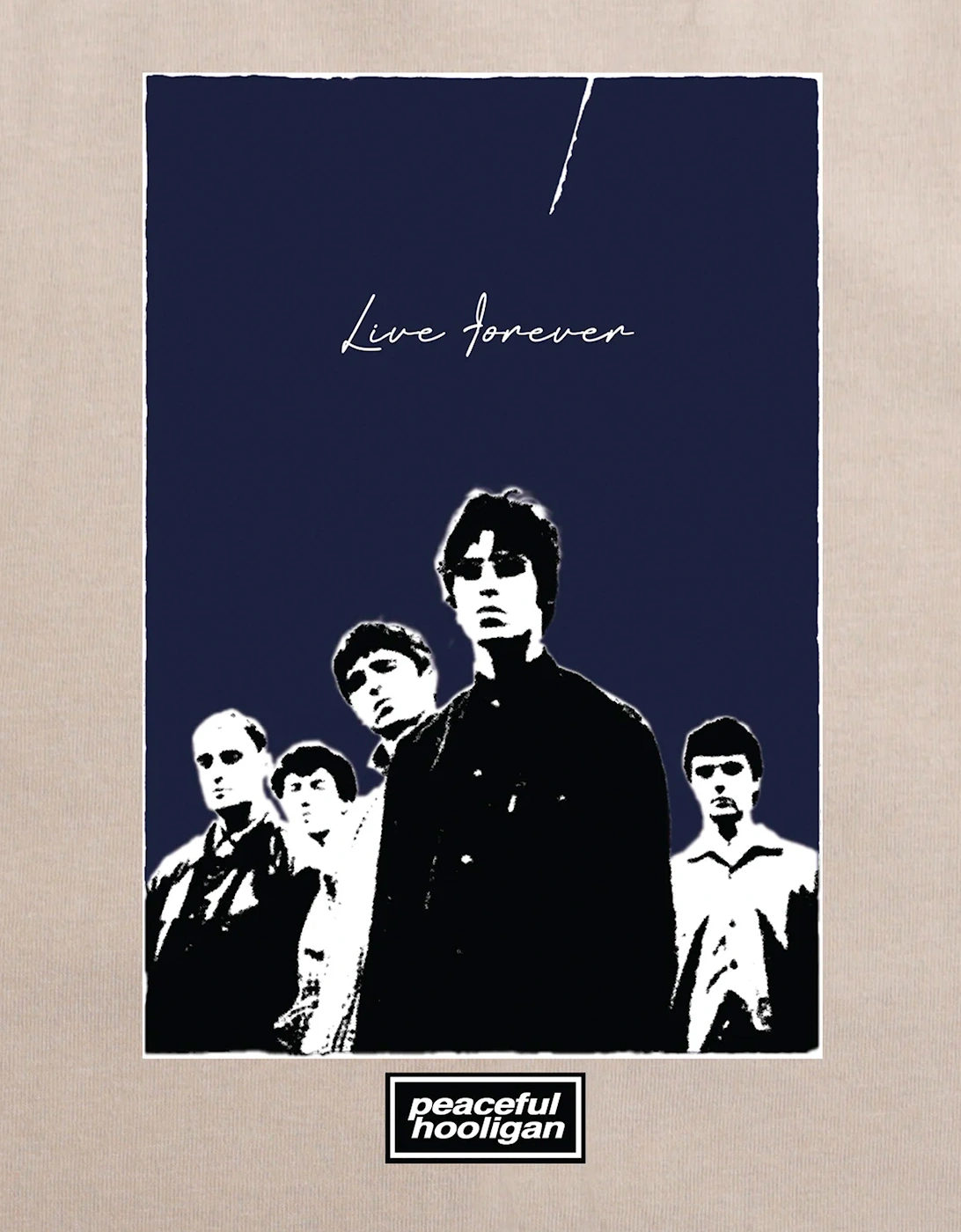 Oasis Live Forever T Shirt Stone