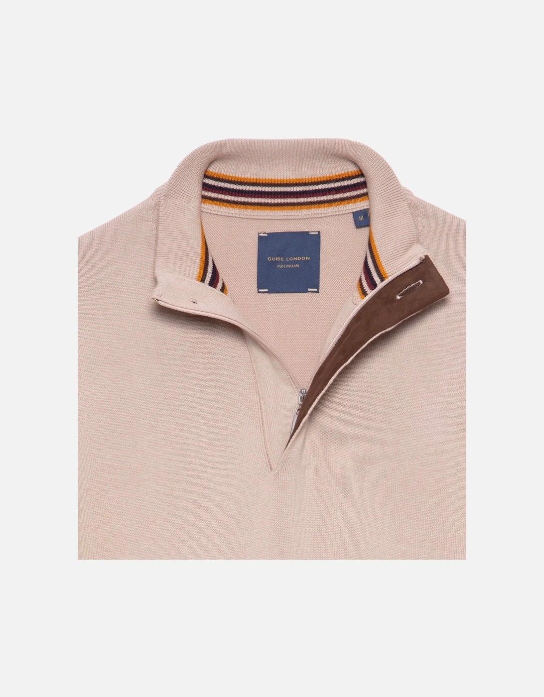 Guide Premium 1/4 Zip Cotton Sweater Stone