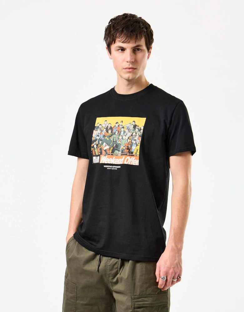 Selhurst Eric Cantona Kung Fu kick T-shirt Black