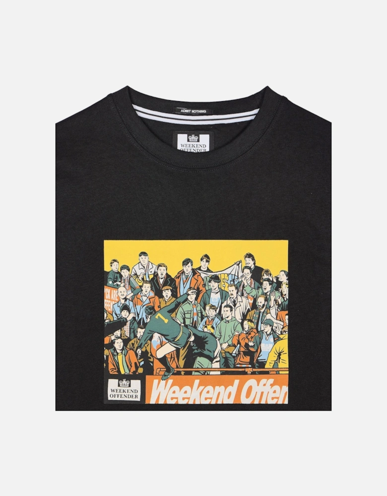 Selhurst Eric Cantona Kung Fu kick T-shirt Black