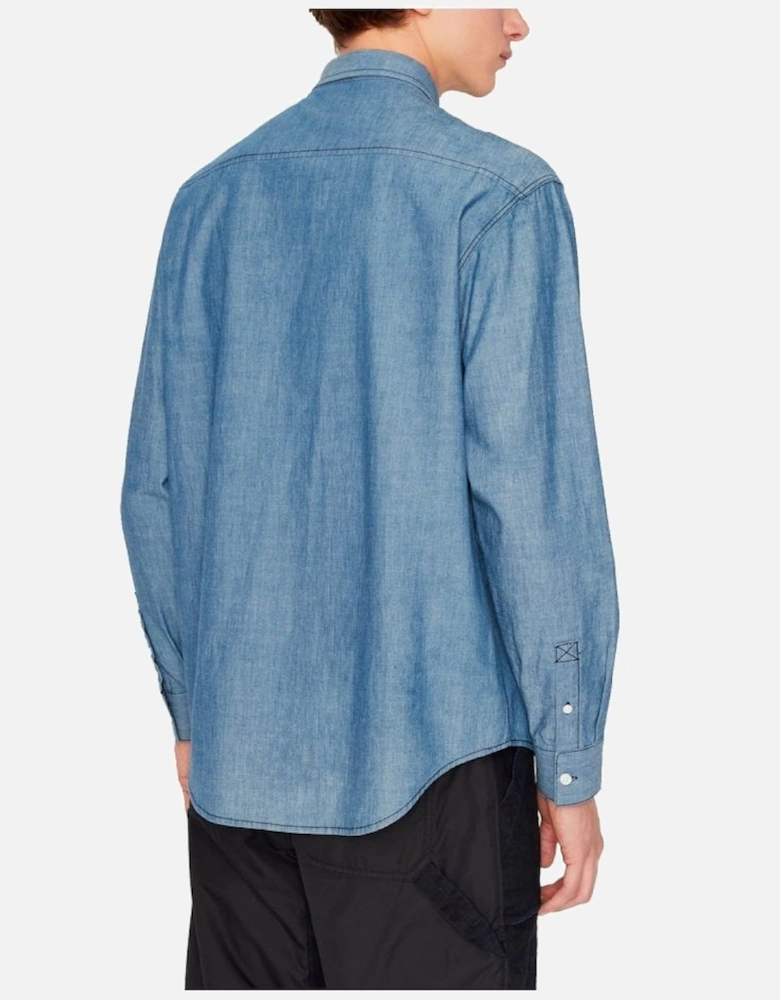 Men's Chambray Denim Shirt Indigo Denim