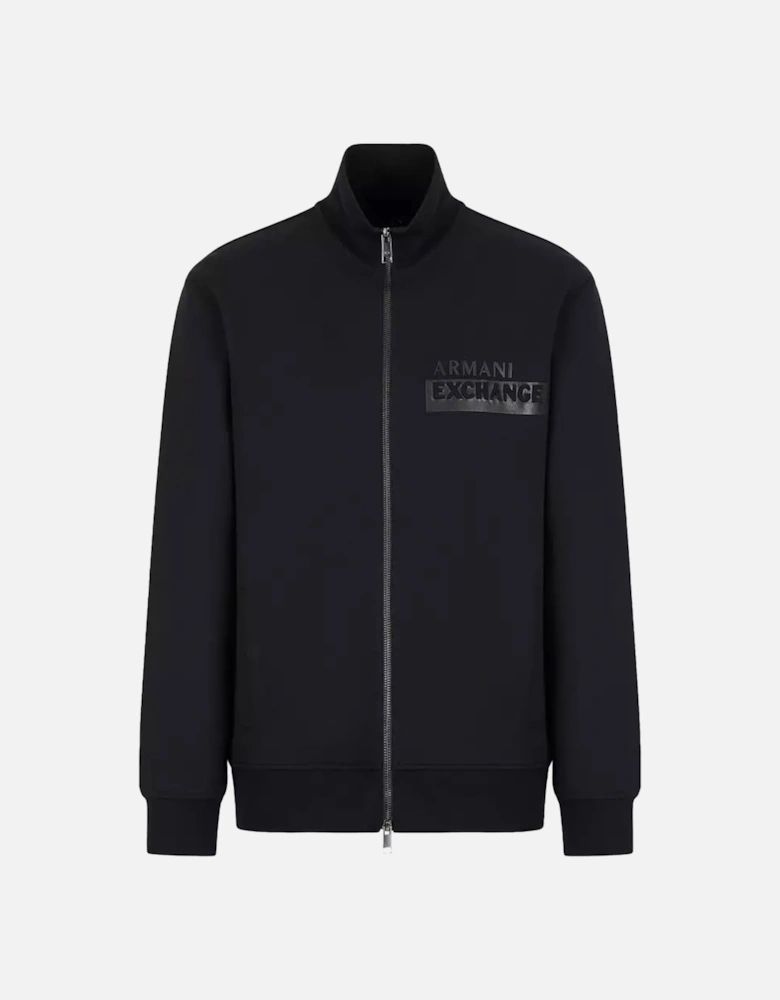 Zip Up Jersey Sweatshirt Black