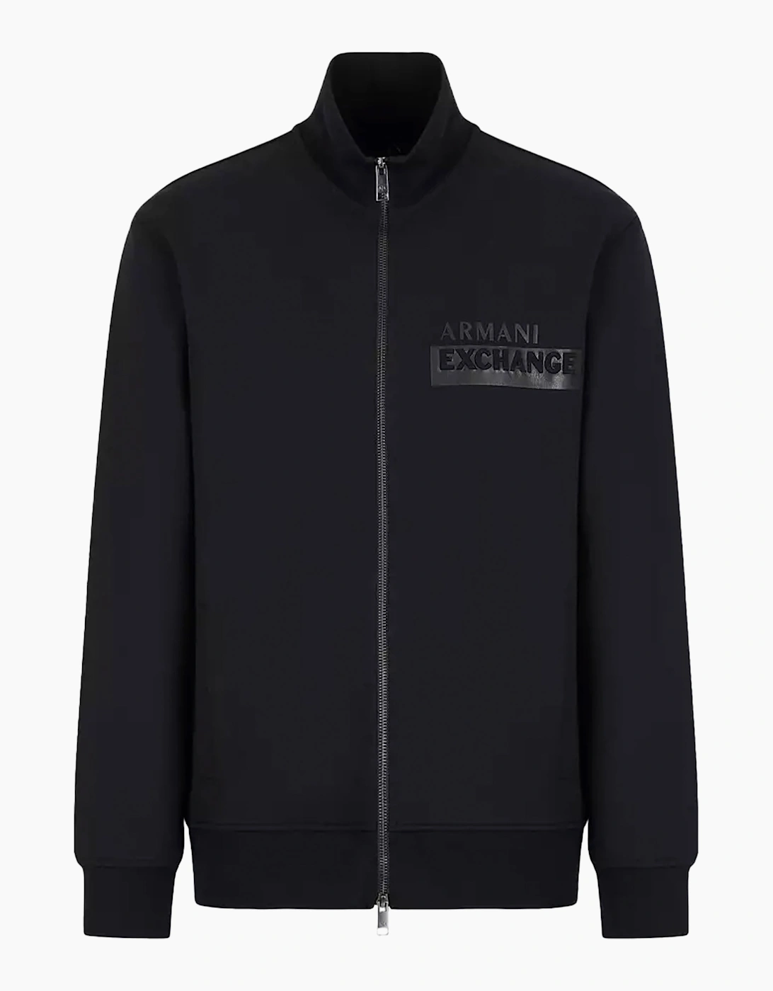 Armani Exchange Men's Black Zip Up Jersey Sweatshirt - Size 40