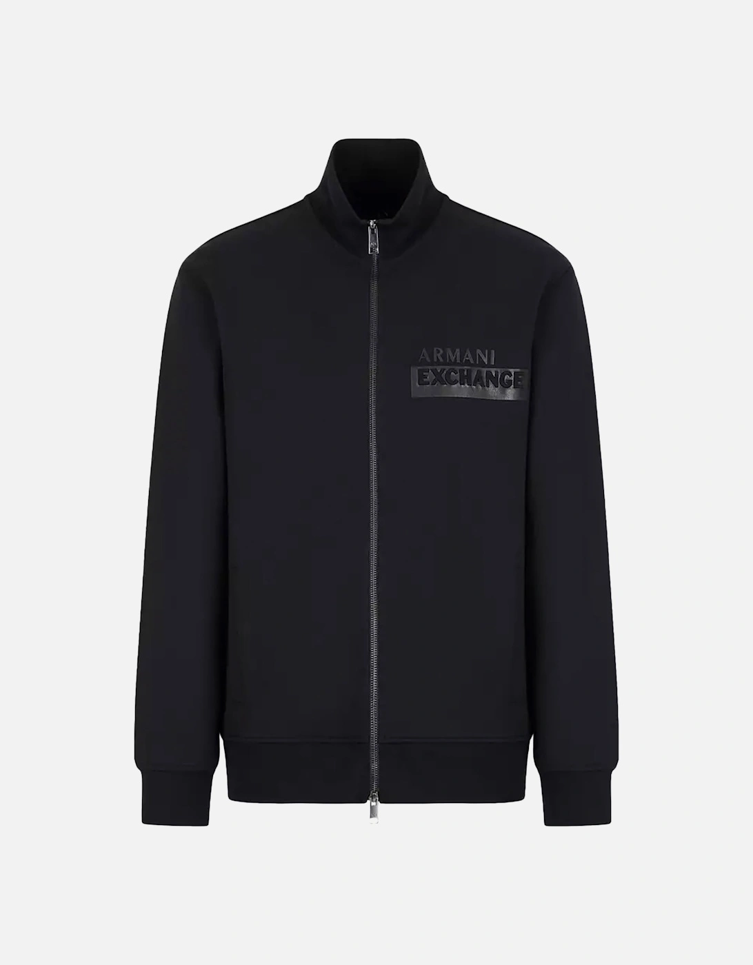 Zip Up Jersey Sweatshirt Black, 2 of 1