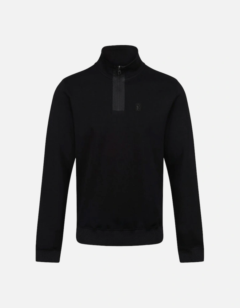 Mainline Full Hardy Zip Sweatshirt Jet Black