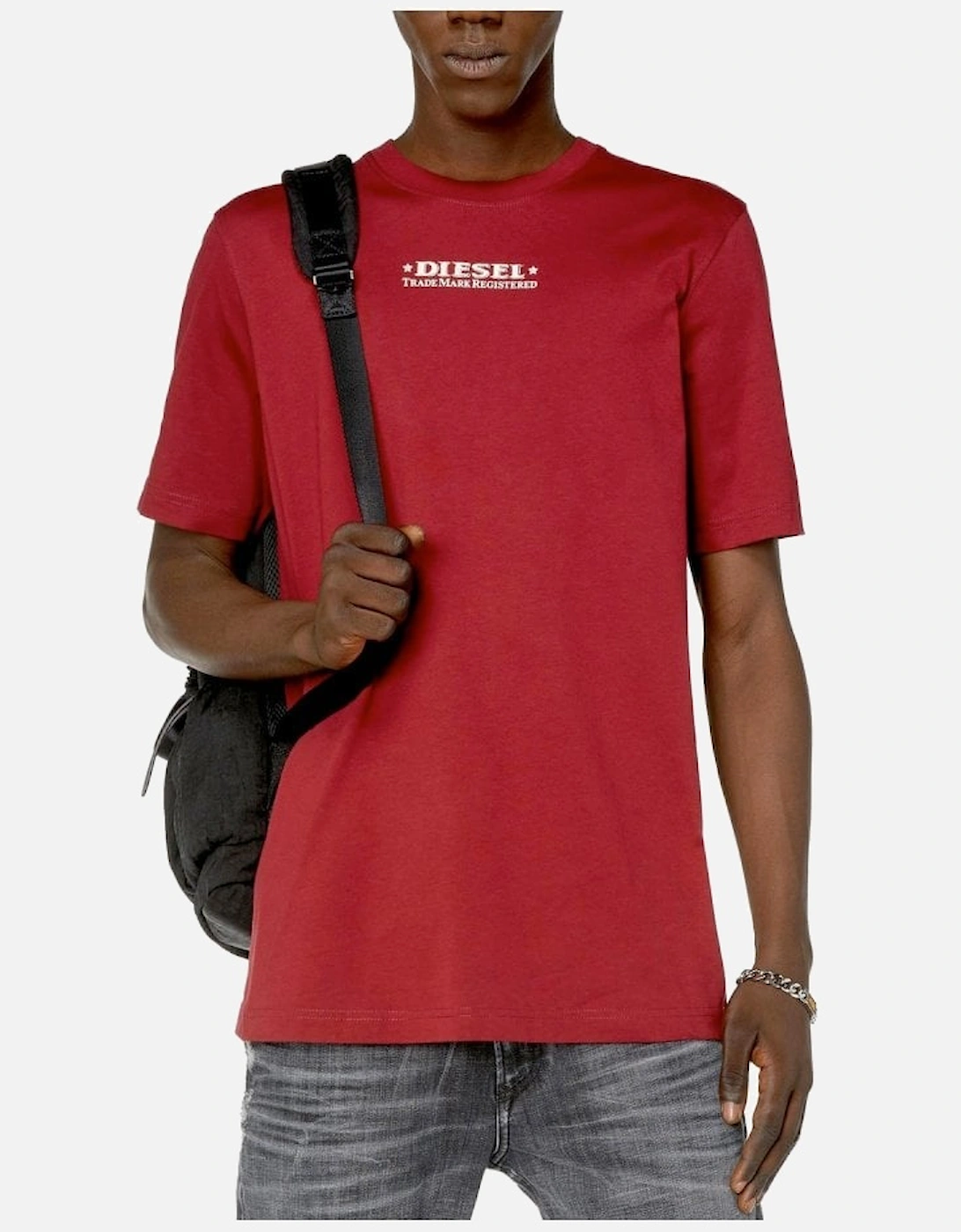 Mens T-Just T Shirt Deep Red, 4 of 3