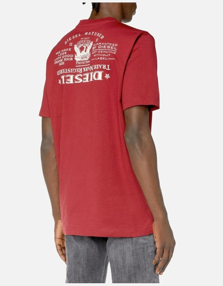 Mens T-Just T Shirt Deep Red