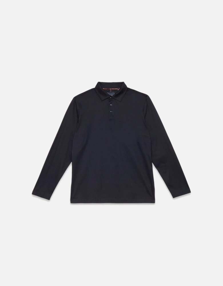 Guide Premium Long Sleeve Jersey Polo Shirt Navy