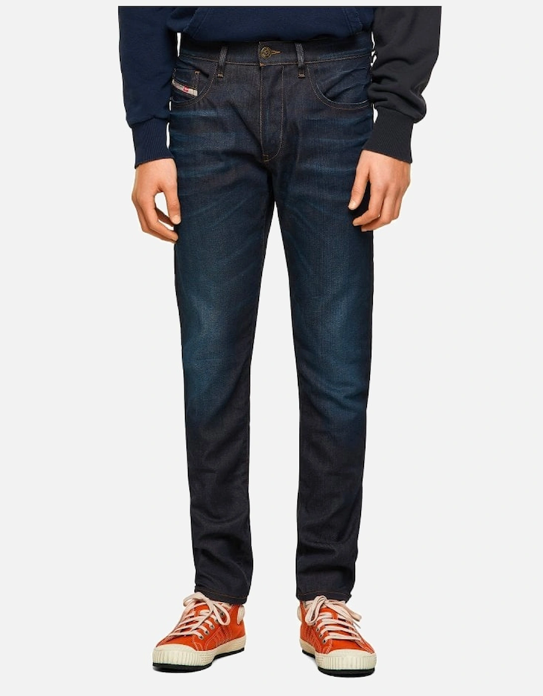 Mens D-strukt Denim Slim Tapered Jean Dark Blue 09A45, 4 of 3