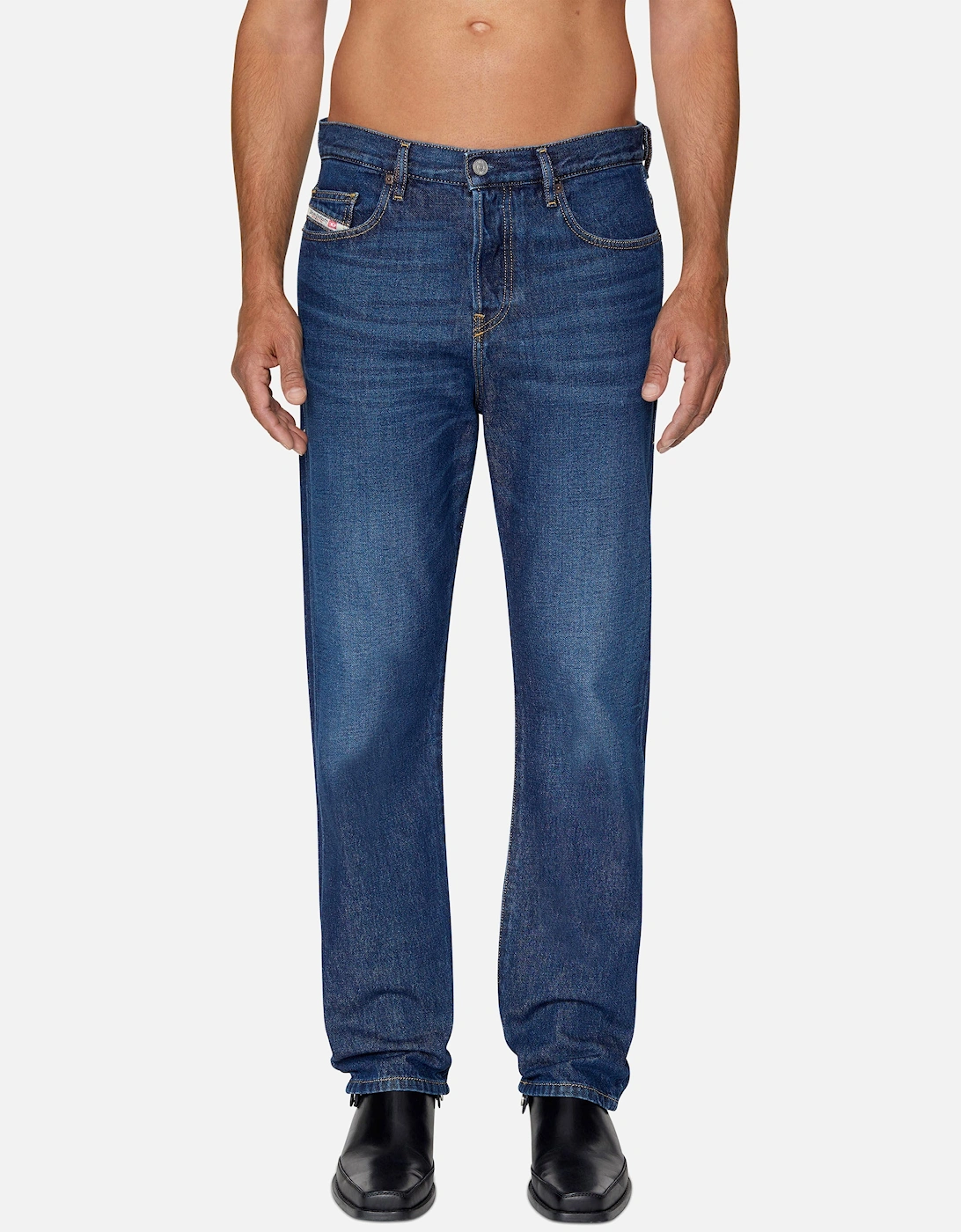 Mens D-Viker Straight Leg Regular Fit Jean Dark Blue 09C03, 4 of 3