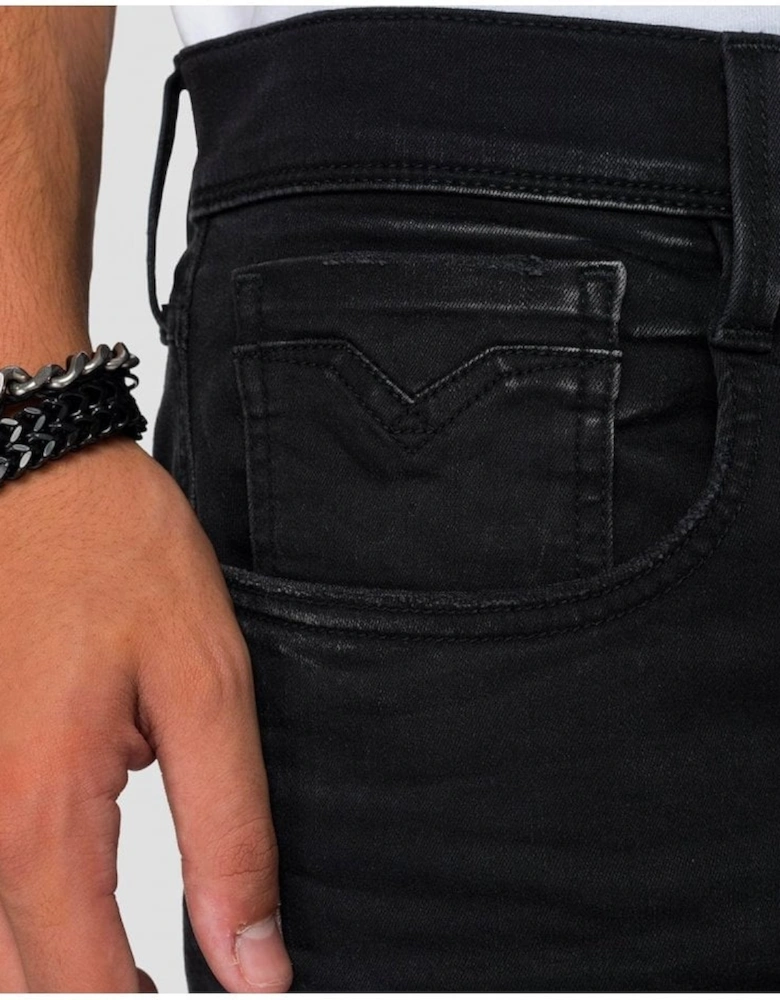 Hyperflex Mens X-lite Black Stretch Jeans 098