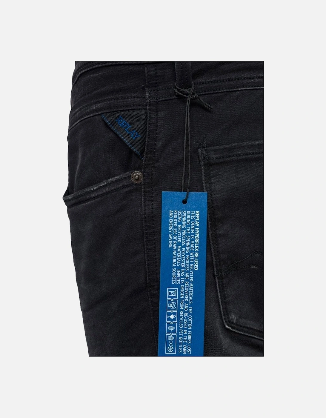 Hyperflex Mens X-lite Black Stretch Jeans 098