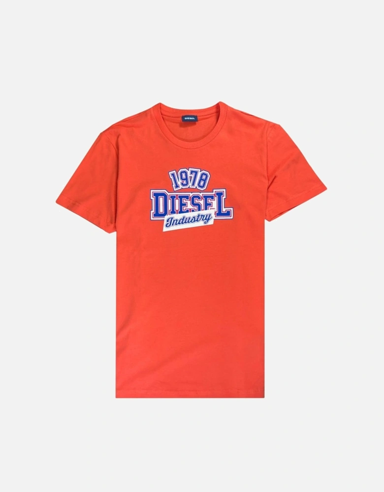 Mens T Diegos T Shirt 1978 Print Orange