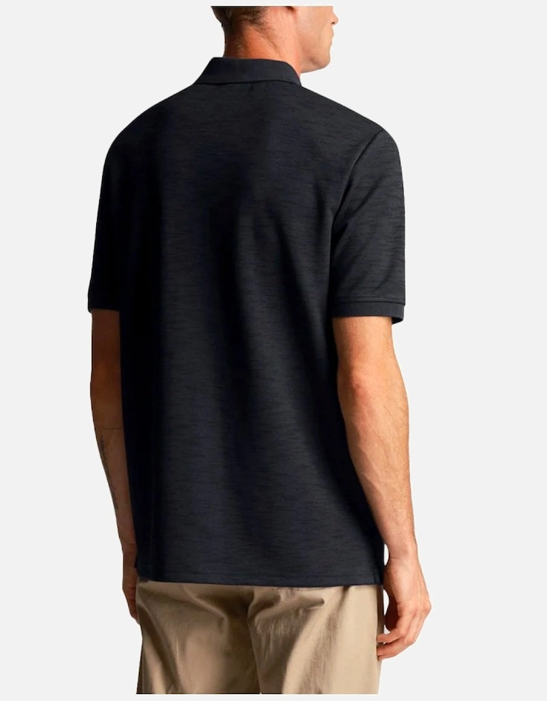 Lyle & Scott Chunky Slub Polo Shirt Dark Navy