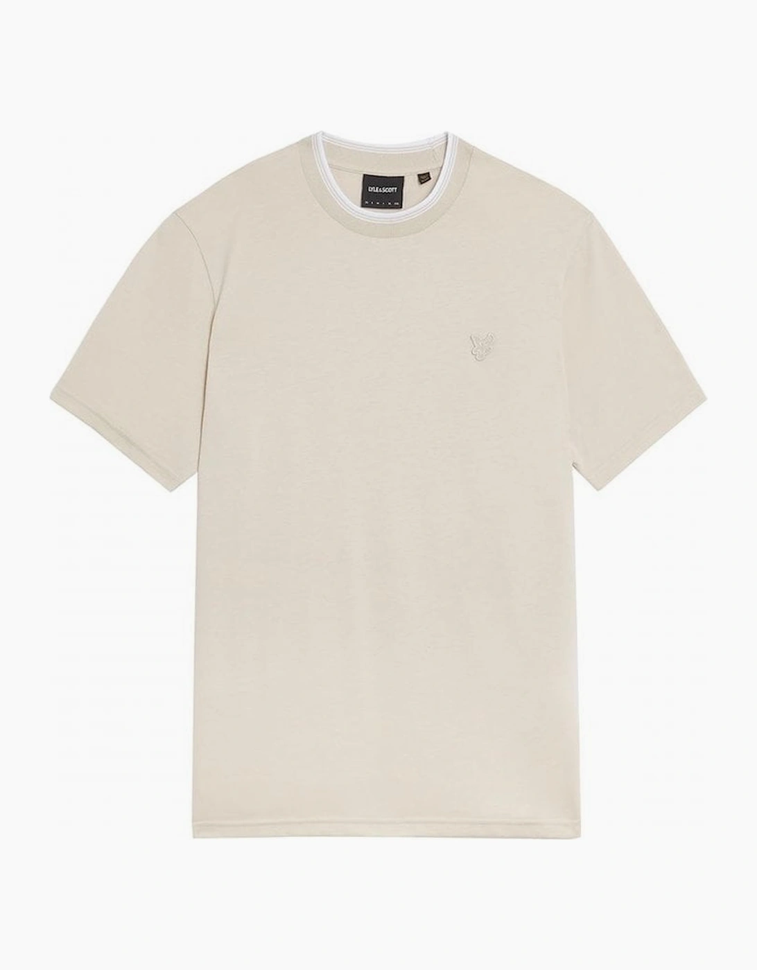 Lyle And Scott Men's Tan Lyle & Scott Tipped Superfine T Shirt Cove  42 Xl