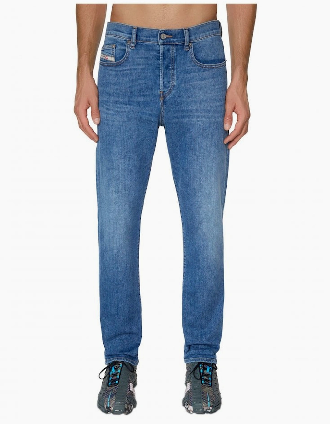 Diesel Men's Blue D-Viker Straight Leg Regular Fit Medium 09D47 - Size: 30/32