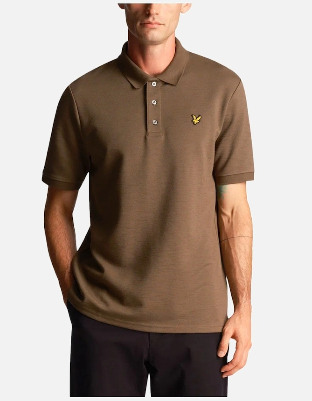 Lyle & Scott Chunky Slub Polo Shirt Olive, 4 of 3
